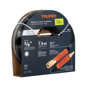 19214 Manguera para compresor, de hule, 7.5m x 3/8", Truper